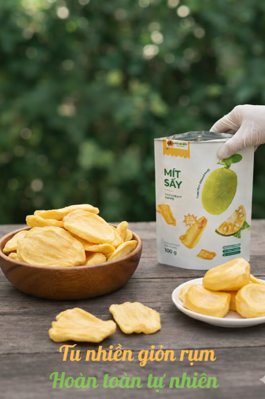 Thành phẩm mít sấy giòn thơm ngon tại nhà